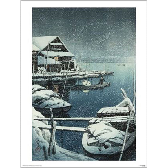 Hasui - Snow In Mukojima 60 x 80cm Art Print