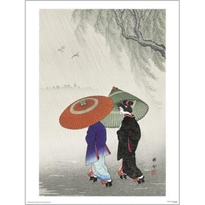 Ohara Koson - Two Women In The Rain 60 x 80cm Art Print