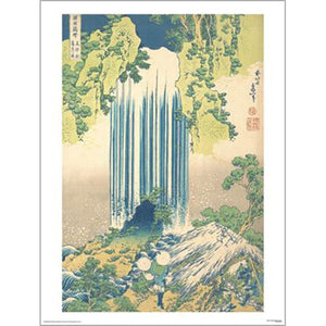 Hokusai - Waterfall In Mino Province 60 x 80cm Art Print