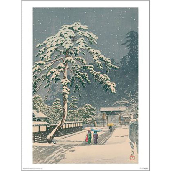 Hasui - Honmon-ji Temple in Ikegami 60 x 80cm Art Print