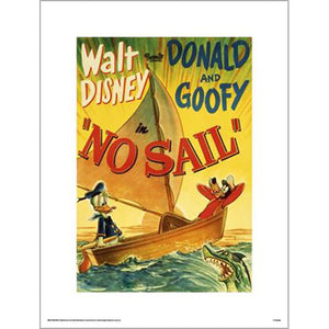 Disney - Donald & Goofy No Sail 30 x 40cm Art Print