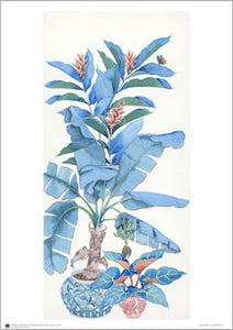 Gabby Malpas - Blue Plants 40 x 50cm Art Print
