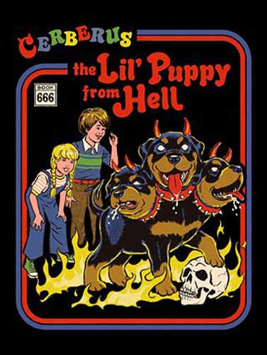 Steven Rhodes - Cerberus Puppy 30 x 40cm Art Print