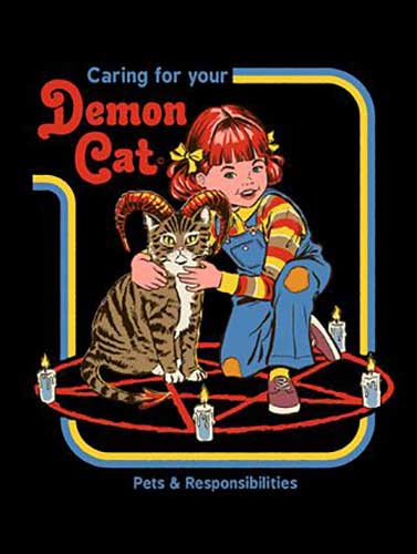 Steven Rhodes - Demon Cat 30 x 40cm Art Print