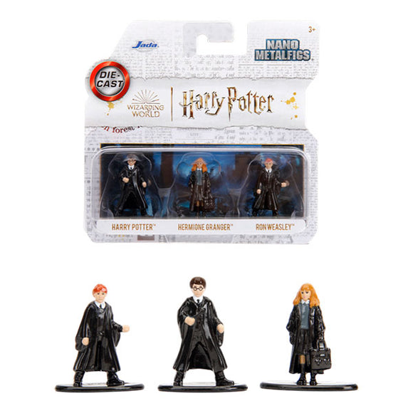 Harry Potter - Harry, Hermione, Ron Nano MetalFig Figures -Set of 3