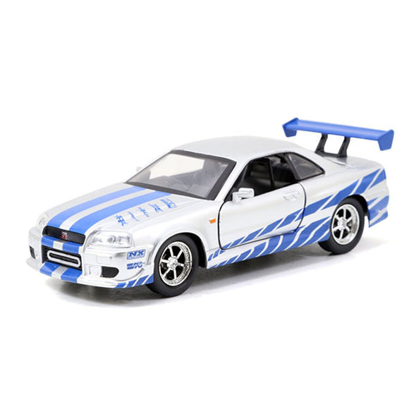 Fast & Furious - 2002 Nissan Skyline GTR R34 Silver 1:32 Scale Hollywood Ride Die-Cast Vehicle