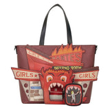 Beetlejuice - Beetlejuice Inferno Room Tote Bag with Coin Bag NEW Loungefly