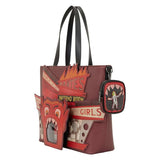 Beetlejuice - Beetlejuice Inferno Room Tote Bag with Coin Bag NEW Loungefly