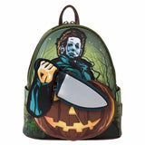 Halloween - Michael Myers Pumpkin Glow Mini Backpack (with Coin Bag) NEW Loungef
