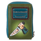 Halloween - Michael Myers Pumpkin Glow Accordion Zip Around Wallet NEW Loungefly