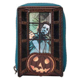 Halloween - Michael Myers Pumpkin Glow Accordion Zip Around Wallet NEW Loungefly