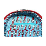 Dr Seuss - Cat in the Hat Faux Fur Cosplay Backpack NEW Loungefly