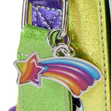Lisa Frank - Holographic Glitter Color Block Crossbody Bag NEW Loungefly