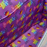 Lisa Frank - Holographic Glitter Color Block Crossbody Bag NEW Loungefly