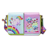 Lisa Frank - Holographic Glitter Color Block Crossbody Bag NEW Loungefly