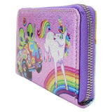 Lisa Frank - Holographic Glitter Color Block Zip Around Wallet NEW Loungefly
