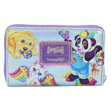 Lisa Frank - Holographic Glitter Color Block Zip Around Wallet NEW Loungefly