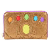 Marvel Comics - Thanos Gauntlet Metallic Zip Around Wallet NEW Loungefly