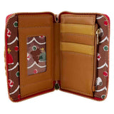 Peanuts - Snoopy Gingerbread Wreath Scented Zip Around Wallet NEW Loungefly