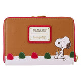 Peanuts - Snoopy Gingerbread Wreath Scented Zip Around Wallet NEW Loungefly