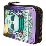 Universal Monsters - Bride of Frankenstein Neon Mask Zip Wallet NEW Loungefly