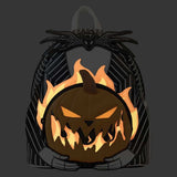 The Nightmare Before Christmas - Jack Pumpkin Glow Head Mini Backpack NEW Lounge