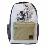 Mickey & Friends - Canvas & Nylon Full-Size Backpack NEW Loungefly