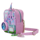 Sleeping Beauty -Castle Three Good Fairies Stained Glass Crossbody Bag NEW Loung