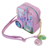 Sleeping Beauty -Castle Three Good Fairies Stained Glass Crossbody Bag NEW Loung