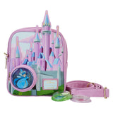 Sleeping Beauty -Castle Three Good Fairies Stained Glass Crossbody Bag NEW Loung