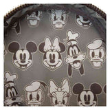 Mickey & Friends - Faux Leather & Canvas Water Bottle Crossbody NEW Loungefly