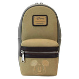Mickey & Friends - Faux Leather & Canvas Water Bottle Crossbody NEW Loungefly