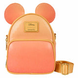 Disney - Mickey Mouse Glitter Convertible Mini Backpack & Crossbody Bag NEW Loun
