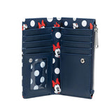 Disney - Minnie Mouse Polka Dots Navy Bi-Fold Flap Purse