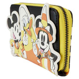 Disney - Mickey & Friends Candy Corn Zip Around Wallet NEW Loungefly