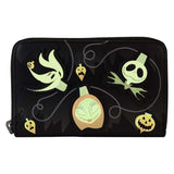 The Nightmare Before Christmas - Tree String Lights Glow Zip Around Wallet NEW L