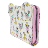 Disney: D100 - Classic All-Over Print Iridescent Zip Around Wallet NEW Loungefly
