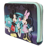 Disney - Mickey & Minnie Date Drive-In Zip Wallet NEW Loungefly