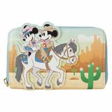 Disney - Western Mickey & Minnie Zip Around Wallet NEW Loungefly