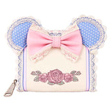 Disney - Minnie Floral & Lace Ears Zip Around Wallet NEW Loungefly