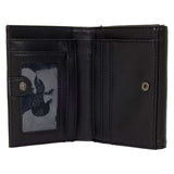 Disney Villains - Black Faux Leather with Velvet Trim Tri-Fold Wallet NEW Lounge