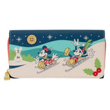 Disney - Mickey & Minnie Holiday Flap Wallet NEW Loungefly