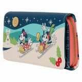 Disney - Mickey & Minnie Holiday Flap Wallet NEW Loungefly