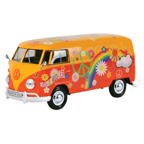 Volkswagen Collection - VW Type 2 (T1) Delivery Van (Flower Power) 1:24 Scale Diecast Vehicle