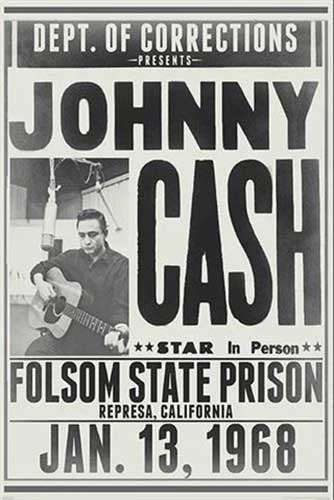 Johnny Cash - Folsom State Poster