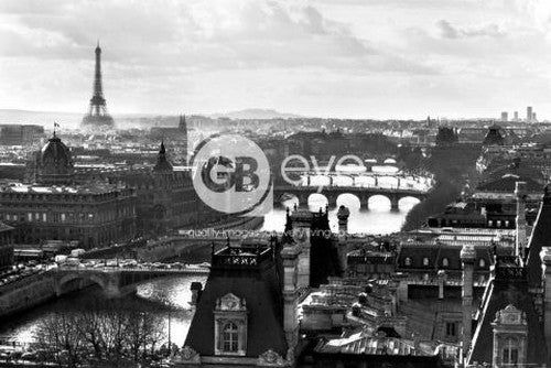 Paris Eiffel Tower City View Horizontal Poster