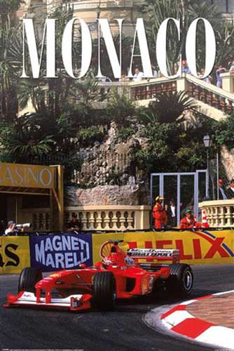 Ferrari - Monaco F1 Poster