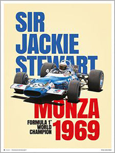 Sir Jackie Stewart - Monza Victory 1969 60 x 80cm Art Print
