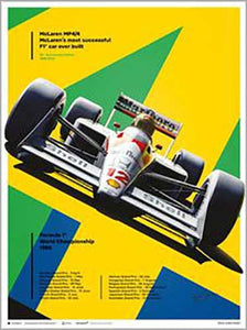 Ayrton Senna - MP4/4 - San Marino GP - 35th Anniversary 1988 60 x 80cm Art Print