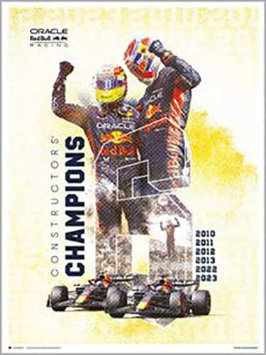 Oracle Red Bull Racing - F1 World Constructors' Champions 2023 60 x 80cm Art Print